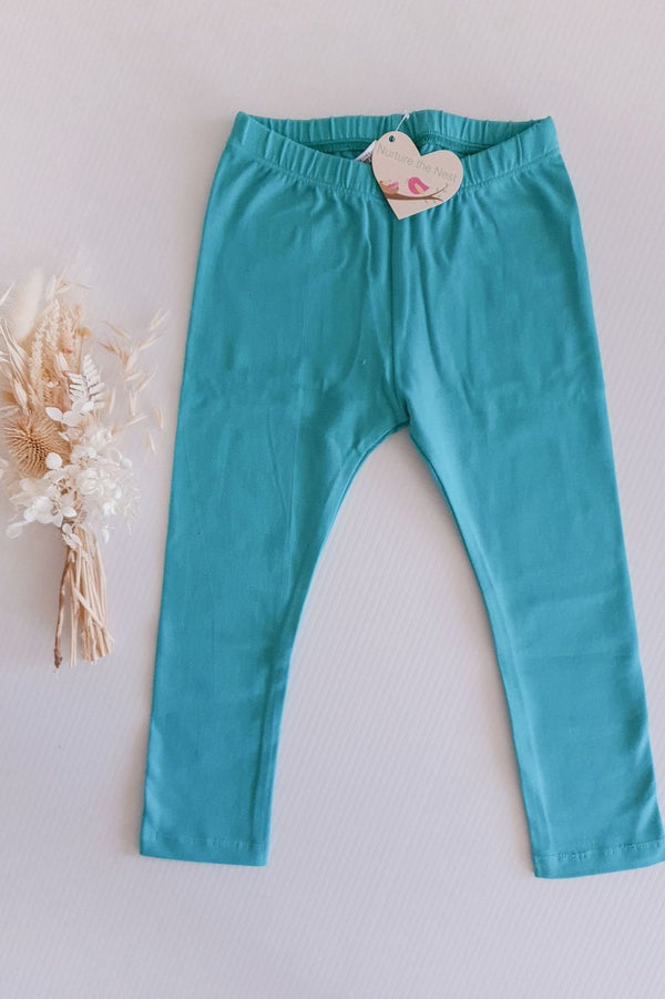 Leggings - Teal Nurture the Nest 