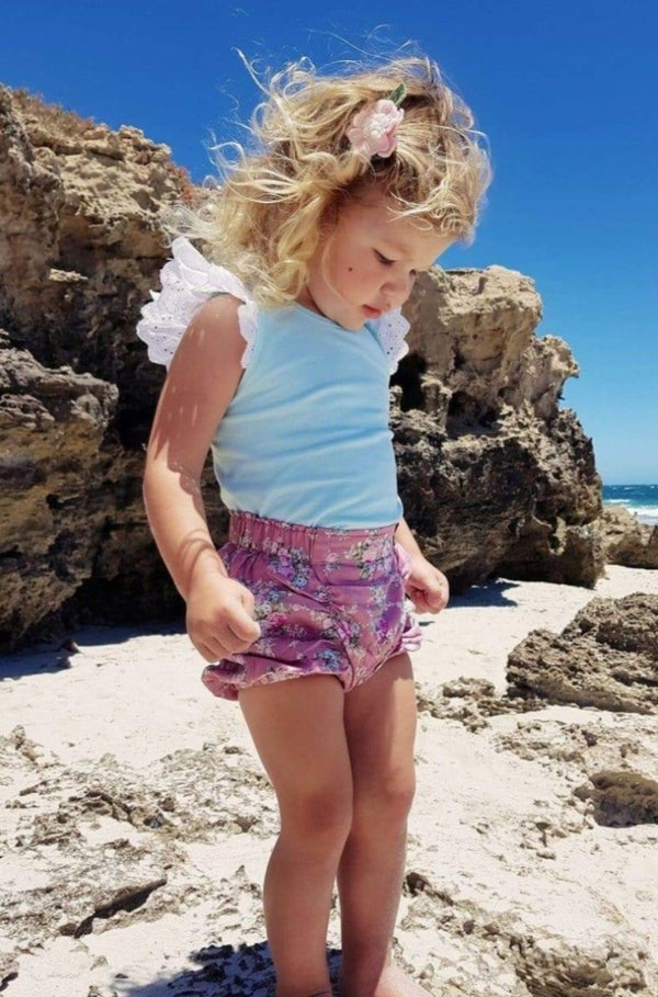 Lulu Pink Pucker Shorts - 0 to 6yrs (Generous) Pucker Shorts Nurture the Nest 
